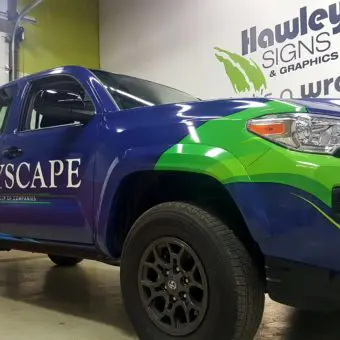 Cityscape truck wrap